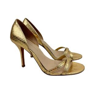 Aerin Gold Leather Pumps